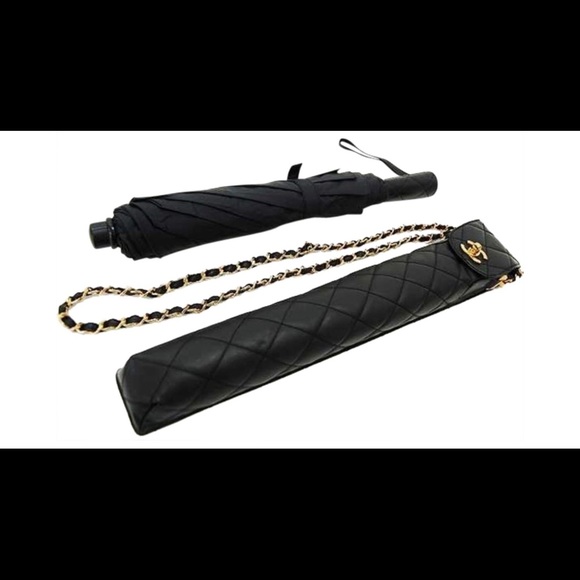 CHANEL 1995 UMBRELLA SET with quilted shoulder bag - Picture 4 of 8